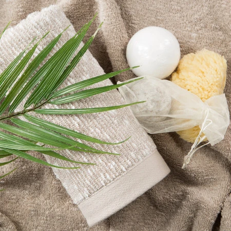 Komplet Ręczników 2 37 x 25 x 10 cm, Jasnobrązowy