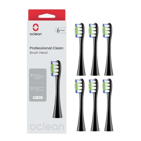 OCLEAN KOŃCÓWKI Professional Clean 6szt. CZARNY P1C5 B06