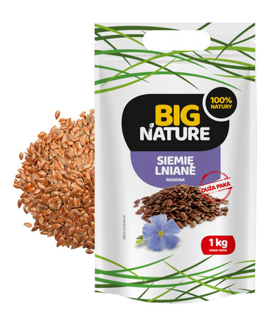 Siemię lniane ziarno 1kg Duża Paka