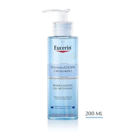 EUCERIN DERMATOCLEAN [HYALURON] ŻEL OCZYSZCZAJĄCY 200ML