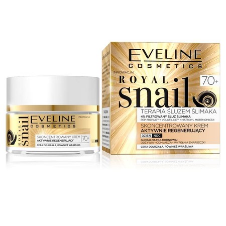 Royal Snail 70+ terapia śluzem ślimaka skoncentrowany krem aktywnie regenerujący na dzień i na noc 50ml