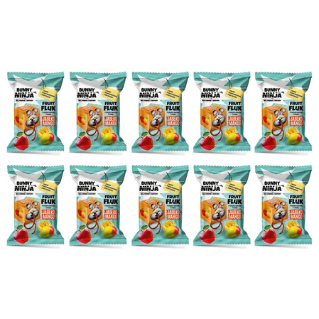Zestaw 10x Fruit Fluk o smaku jabłko-mango 15 g
