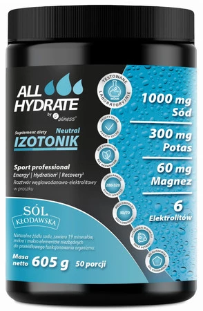 Aliness ALLHydrate, Izotonik Sport Neutral 605g, 50 porcji