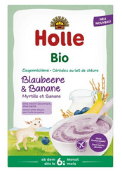 Holle Bio Kaszka Ryżowa Mleczna Jagodowo-Bananowa 200g