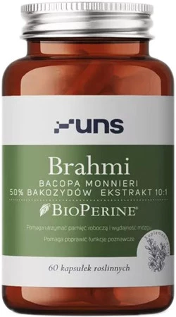 UNS Brahmi (Bacopa Monnieri) + Bioperine 60 kaps. vege