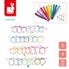 Janod Zestaw kreatywny do tworzenia biżuterii Tęczowe bransoletki 30 szt. 8+