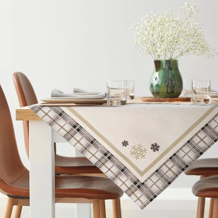 Obrus gobelinowy rozm.: 90 x 90 cm, kolor: beżowy