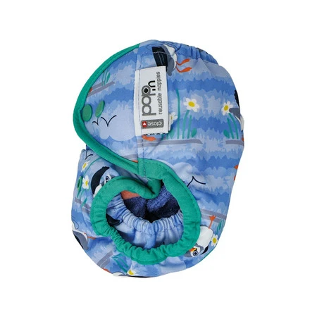 Close, Pop-in AI2, Pielucha wielorazowa zapinana na napy, Blue Puffin