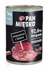 Pan Mięsko Wieprzowina z dzikiem - Karma mokra dla psa - 400g