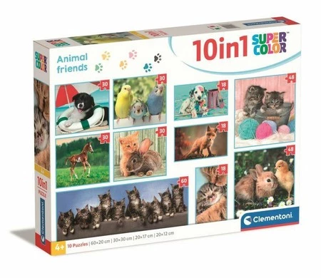 Clementoni Puzzle 10w1 SuperColor Animal Friends 20283