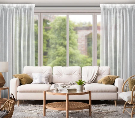 FIRANA GOTOWA KIM NA TAŚMIE 140 X 300 CM BIAŁY