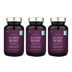 Zestaw: 3x Nordbo Elderberry Defence wsparcie odporności 60 kaps.
