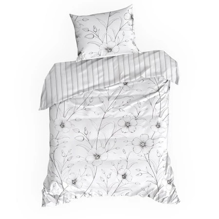 Komplet pościeli satynowej Spring 33, 220 x 200 cm, Biały