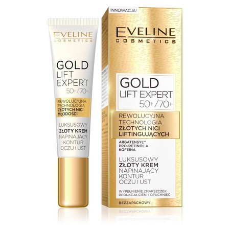 Gold Lift Expert luksusowy złoty krem napinający kontur oczu i ust 50+/70+ 15ml