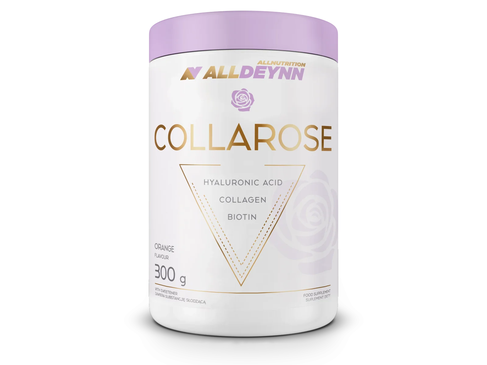 ALLNUTRITION Alldeynn Collarose Kolagen Peptydy VERISOL + Witamina C + Biotyna 300g smak pomarańcza - Nabea.pl