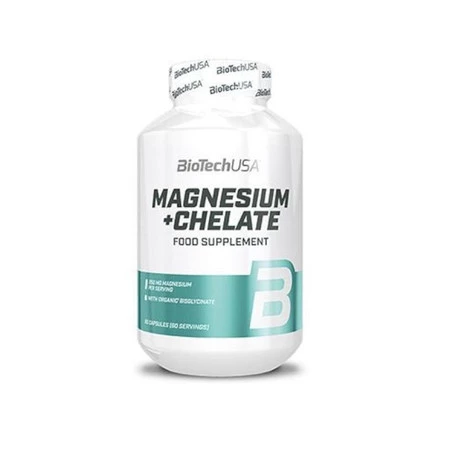 BioTech USA Magnesium + Chelate wsparcie układu nerwowego 60 kaps.