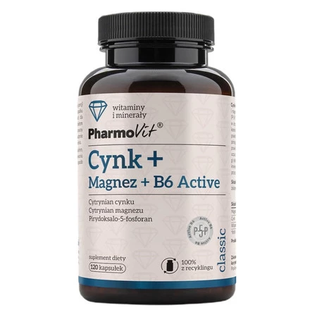 Pharmovit Cynk Magnez B6 Activ 120 kaps.