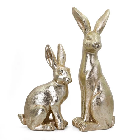 Ozdoba Wielkanocna, Figurka ceramiczna, kolor jasnozłoty, rozmiar 21 x 60 x 17 cm