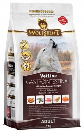 Wolfsblut Dog VetLine Gastrointestinal – kaczka i bataty 2 kg – dieta weterynaryjna dla psów dorosłych