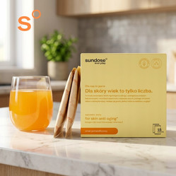 Sundose Everyday Dla skóry wiek to tylko liczba na wsparcie prawidłowej kondycji skóry 15 saszetek smak pomarańcza