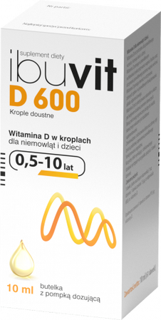 Medana IBUVIT D 600 wsparcie prawidłowego wzrostu i rozwoju kości u dzieci 10ml krople