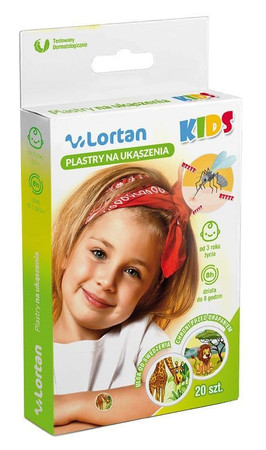 Lortan Plastry Kids łagodzące ukąszenia owadów x20szt