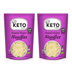 Zestaw: 2x Keto Chef Makaron Konjac Typu Noodle Gotowy Na Woka Bezglutenowy Bio 270g
