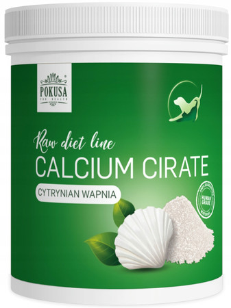 Pokusa Cytrynian wapna - suplement dla psa i kota -  1000g