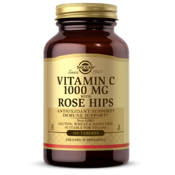 Solgar Vitamin C 1000 mg with Rose Hips Witamina C z dodatkiem dzikiej róży 100 tabl.