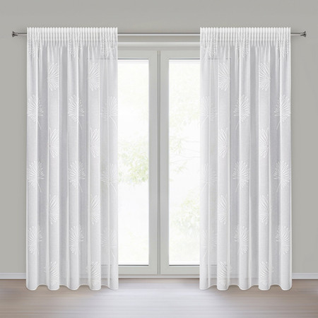 FIRANA GOTOWA JANE NA TAŚMIE 140 X 270 CM BIAŁY