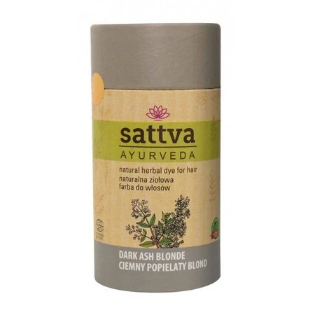 Sattva - Henna Naturalna ziołowa farba do włosów Ciemny Popielaty Blond 150g