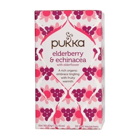 Elderberry & Echinacea organiczna herbatka z jeżówką purpurową i bzem czarnym 20 torebek