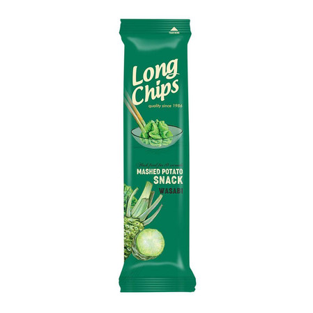 Zestaw 2x Long Chips − Chipsy ziemniaczane o smaku wasabi − 75 g