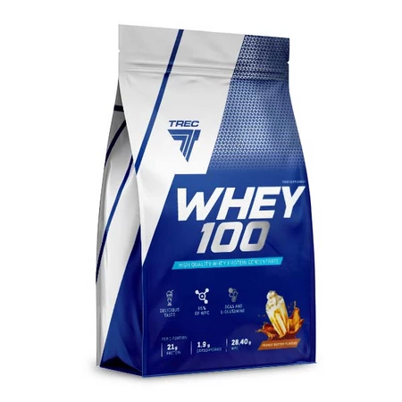 Trec WHEY 100 białko koncentrat WPC 900g smak Masło orzechowe