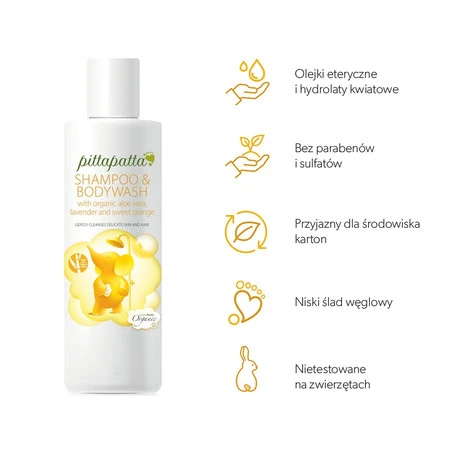 Pittapatta, Szampon i płyn do do mycia ciała, 250 ml