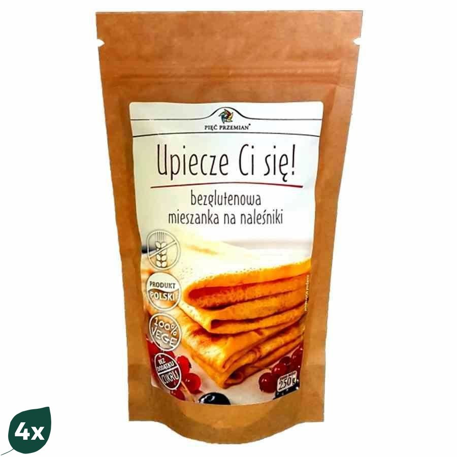 Zestaw: 4x Pięć Przemian − Mieszanka na naleśniki bezgl. − 250 g - Nabea.pl