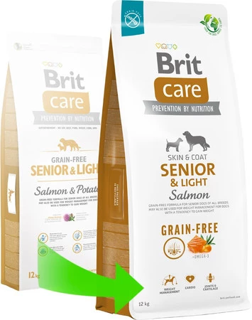 BRIT Care Dog Grain Free SENIOR / LIGHT Salmon 12kg