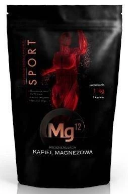 Mg12 sport, Płatki magnezowe, do kąpieli, biszofit, 1Kg 