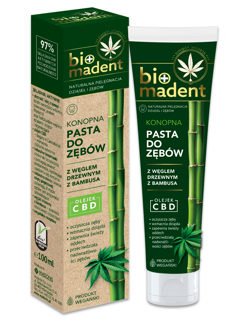 Bio Madent konopna pasta do zębów 100g olejek - Nabea.pl