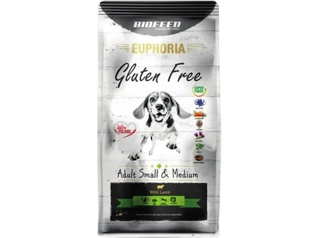 EUPHORIA karma dla psa Gluten Free z jagnięciną, małe i średnie rasy, 12 kg