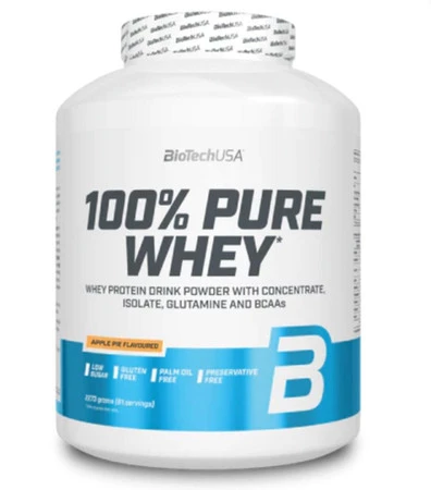 BioTech USA 100% Pure Whey odżywka białkowa koncentrat 2270 g smak szarlotki