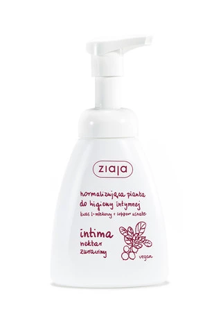 Ziaja Intima, Normalizująca pianka do higieny intymnej Nektar Żurawiny 250ml