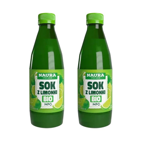 Zestaw 2x Ekologiczny sok z limonek 100% NFC 250 ml