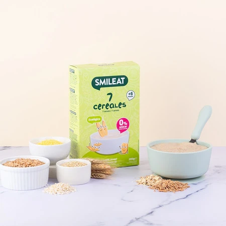 Smileat, Bio Kaszka dla niemowląt 7 zbóż 6m+, 200g