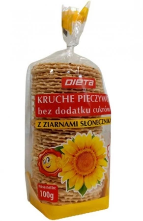 Dieta Kruche pieczywo ze słonecznikiem 100g