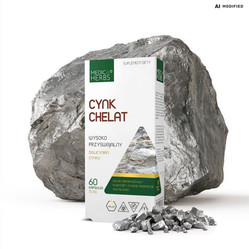Medica Herbs Cynk Chelat 15mg na wsparcie odporności 60 kaps.