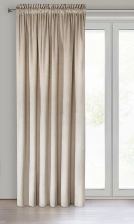 ZASŁONA GOTOWA MELANIE NA TAŚMIE 140 X 270 CM BEŻOWY