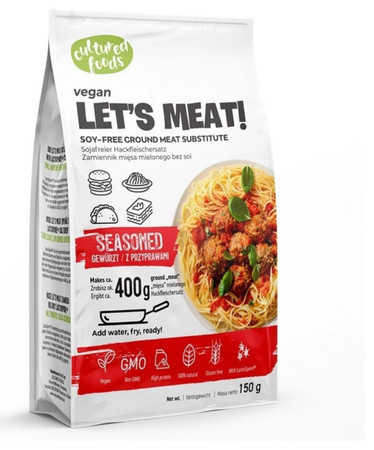 Cultured Foods Let's meat! Roślinny zamiennik mięsa − 150 g