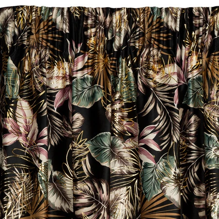 ZASŁONA GOTOWA MAROKO NA TAŚMIE 140 X 270 CM CZARNY