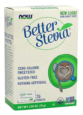 NOW FOODS BetterStevia Packets Organic Słodzik bez Kalorii 75 saszetek